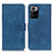 Leather Case Stands Flip Cover Holder K03Z for Xiaomi Redmi Note 10 Pro 5G Blue