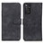 Leather Case Stands Flip Cover Holder K03Z for Xiaomi Redmi Note 11 4G (2022) Black