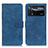 Leather Case Stands Flip Cover Holder K03Z for Xiaomi Redmi Note 11E Pro 5G Blue