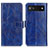Leather Case Stands Flip Cover Holder K04Z for Google Pixel 6a 5G Blue