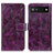 Leather Case Stands Flip Cover Holder K04Z for Google Pixel 6a 5G Purple