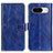 Leather Case Stands Flip Cover Holder K04Z for Google Pixel 8a 5G Blue