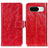 Leather Case Stands Flip Cover Holder K04Z for Google Pixel 8a 5G Red