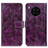 Leather Case Stands Flip Cover Holder K04Z for Huawei Honor 50 Lite Purple