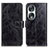 Leather Case Stands Flip Cover Holder K04Z for Huawei Honor 90 5G Black