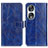 Leather Case Stands Flip Cover Holder K04Z for Huawei Honor 90 5G Blue