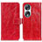 Leather Case Stands Flip Cover Holder K04Z for Huawei Honor 90 5G Red