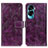 Leather Case Stands Flip Cover Holder K04Z for Huawei Honor 90 Lite 5G Purple