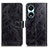 Leather Case Stands Flip Cover Holder K04Z for Huawei Honor X5 Plus Black