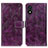 Leather Case Stands Flip Cover Holder K04Z for Huawei Honor X5 Purple