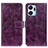 Leather Case Stands Flip Cover Holder K04Z for Huawei Honor X7a Purple