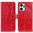 Leather Case Stands Flip Cover Holder K04Z for Huawei Honor X7a Red