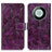 Leather Case Stands Flip Cover Holder K04Z for Huawei Mate 60 Pro+ Plus Purple