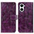 Leather Case Stands Flip Cover Holder K04Z for Huawei Nova 10 SE Purple