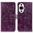 Leather Case Stands Flip Cover Holder K04Z for Huawei Nova 11 Pro Purple