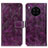 Leather Case Stands Flip Cover Holder K04Z for Huawei Nova 8i Purple