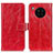 Leather Case Stands Flip Cover Holder K04Z for Huawei Nova 8i Red