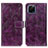 Leather Case Stands Flip Cover Holder K04Z for Huawei Nova Y61 Purple