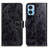 Leather Case Stands Flip Cover Holder K04Z for Motorola Moto E22 Black