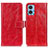 Leather Case Stands Flip Cover Holder K04Z for Motorola Moto E22 Red