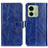 Leather Case Stands Flip Cover Holder K04Z for Motorola Moto Edge (2023) 5G Blue