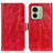 Leather Case Stands Flip Cover Holder K04Z for Motorola Moto Edge (2023) 5G Red