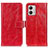 Leather Case Stands Flip Cover Holder K04Z for Motorola Moto G53 5G Red