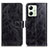 Leather Case Stands Flip Cover Holder K04Z for Motorola Moto G54 5G Black