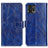 Leather Case Stands Flip Cover Holder K04Z for Motorola Moto G72 Blue