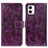 Leather Case Stands Flip Cover Holder K04Z for Motorola Moto G73 5G Purple