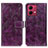 Leather Case Stands Flip Cover Holder K04Z for Motorola Moto G84 5G Purple