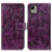 Leather Case Stands Flip Cover Holder K04Z for Nokia C110 Purple