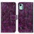 Leather Case Stands Flip Cover Holder K04Z for Nokia C12 Plus Purple