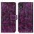 Leather Case Stands Flip Cover Holder K04Z for Nokia C2 2nd Edition Purple