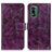 Leather Case Stands Flip Cover Holder K04Z for Nokia XR21 Purple