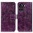 Leather Case Stands Flip Cover Holder K04Z for OnePlus 10R 5G Purple