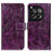 Leather Case Stands Flip Cover Holder K04Z for OnePlus 12 5G Purple