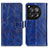 Leather Case Stands Flip Cover Holder K04Z for OnePlus 12R 5G Blue