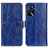 Leather Case Stands Flip Cover Holder K04Z for Oppo A16 Blue