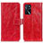 Leather Case Stands Flip Cover Holder K04Z for Oppo A16 Red