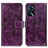 Leather Case Stands Flip Cover Holder K04Z for Oppo A16s Purple