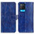 Leather Case Stands Flip Cover Holder K04Z for Oppo A54 4G Blue