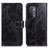 Leather Case Stands Flip Cover Holder K04Z for Oppo A54 5G Black