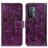 Leather Case Stands Flip Cover Holder K04Z for Oppo A54 5G Purple