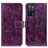 Leather Case Stands Flip Cover Holder K04Z for Oppo A55 5G Purple