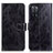 Leather Case Stands Flip Cover Holder K04Z for Oppo A56 5G Black