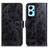 Leather Case Stands Flip Cover Holder K04Z for Oppo A96 4G Black