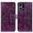 Leather Case Stands Flip Cover Holder K04Z for Oppo F21 Pro 4G Purple