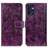 Leather Case Stands Flip Cover Holder K04Z for Oppo Find X5 Lite 5G Purple