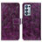 Leather Case Stands Flip Cover Holder K04Z for Oppo Reno6 Pro 5G Purple